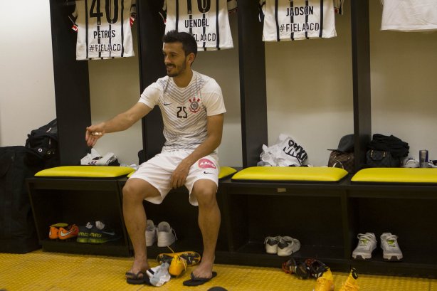 Nos vestiários antes do jogo entre Botafogo x Corinthians, realizado esta noite na Arena Amazônia, válido pela 28ª rodada do Campeonato Brasileiro de 2014