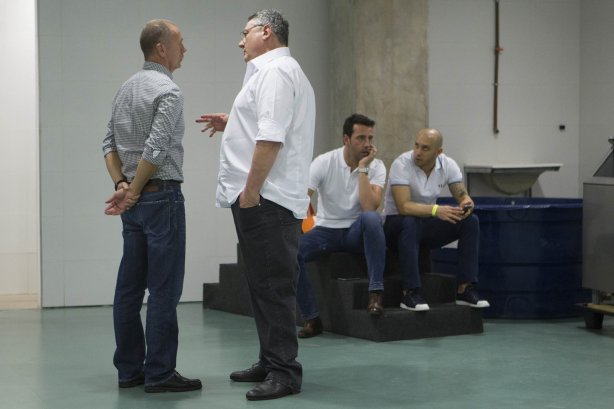 Nos vestiários antes da partida entre Corinthians x Vitoria/BA, realizada esta noite na Arena Pantanal, válida pela 30ª rodada do Campeonato Brasileiro de 2014