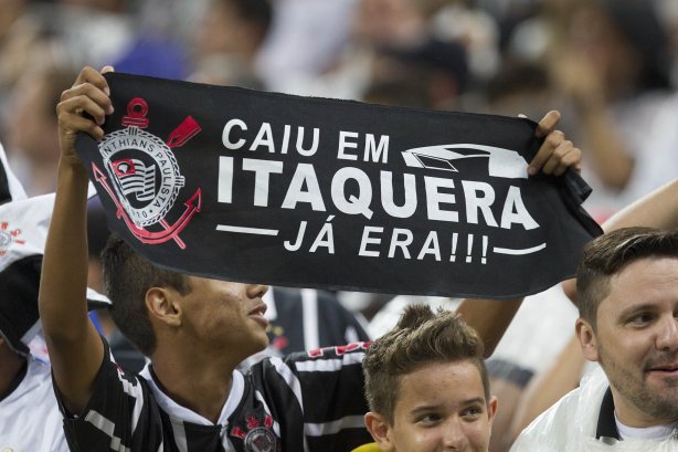 Durante o jogo entre Corinthians x Grêmio, realizado esta tarde na Arena Corinthians, válido pela 36ª rodada do Campeonato Brasileiro de 2014