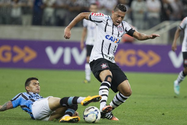 Durante o jogo entre Corinthians x Grêmio, realizado esta tarde na Arena Corinthians, válido pela 36ª rodada do Campeonato Brasileiro de 2014