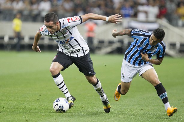 Durante o jogo entre Corinthians x Grêmio, realizado esta tarde na Arena Corinthians, válido pela 36ª rodada do Campeonato Brasileiro de 2014