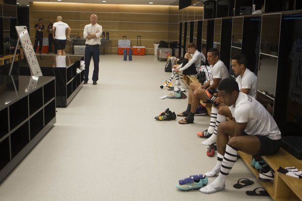 Nos vestiários antes do jogo entre Corinthians x Grêmio, realizado esta tarde na Arena Corinthians, válido pela 36ª rodada do Campeonato Brasileiro de 2014