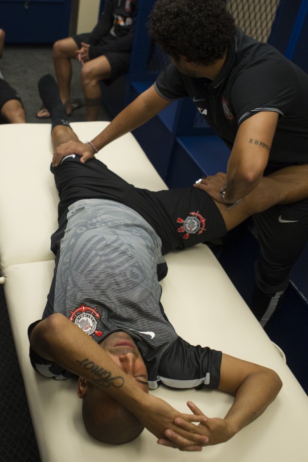 Nos vestiários antes do jogo entre Colonia/Alemanha x Corinthians/Brasl, realizado esta noite no ESPN Wide World of Sports Complex na cidade de Orlando/EUA, válido pela Florida Cup 2015