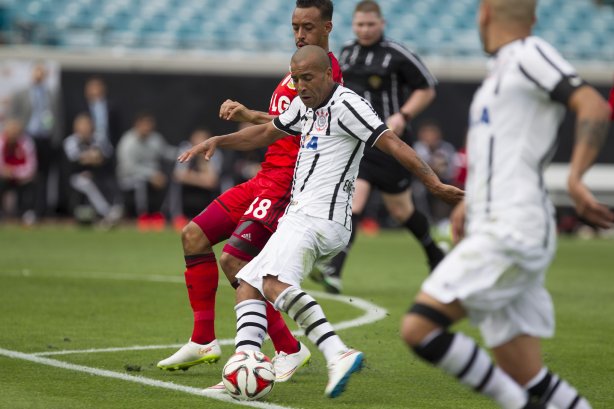 Durante o jogo entre Corinthians/Brasil x Bayer Leverkusen/Alemanha realizado esta tarde no Everbank Field, na cidade de Jacksonville/EUA, válido pela Florida Cup 2015
