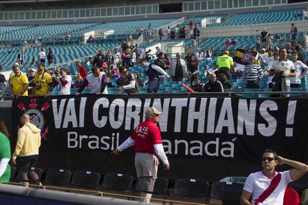 Nos vestiários antes do jogo entre Corinthians/Brasil x Bayer Leverkusen/Alemanha realizado esta tarde no Everbank Field, na cidade de Jacksonville/EUA, válido pela Florida Cup 2015