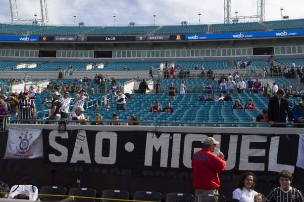 Nos vestiários antes do jogo entre Corinthians/Brasil x Bayer Leverkusen/Alemanha realizado esta tarde no Everbank Field, na cidade de Jacksonville/EUA, válido pela Florida Cup 2015