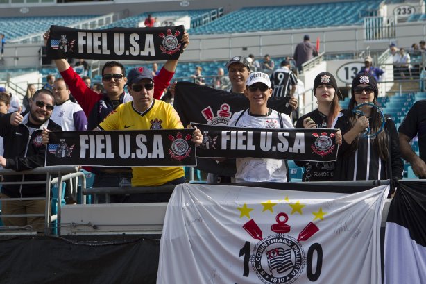 Nos vestiários antes do jogo entre Corinthians/Brasil x Bayer Leverkusen/Alemanha realizado esta tarde no Everbank Field, na cidade de Jacksonville/EUA, válido pela Florida Cup 2015
