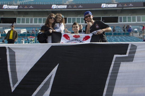 Nos vestiários antes do jogo entre Corinthians/Brasil x Bayer Leverkusen/Alemanha realizado esta tarde no Everbank Field, na cidade de Jacksonville/EUA, válido pela Florida Cup 2015