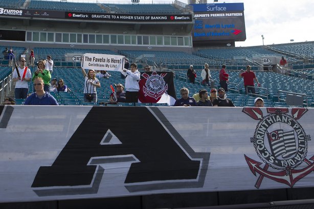 Nos vestiários antes do jogo entre Corinthians/Brasil x Bayer Leverkusen/Alemanha realizado esta tarde no Everbank Field, na cidade de Jacksonville/EUA, válido pela Florida Cup 2015