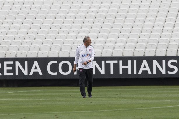 Durante o treino desta tarde na Arena Corinthians, zona leste da cidade. O próximo jogo da equipe será contra o Corinthian Casuals, da Inglaterra, sábado, dia 24/01, na Arena Corinthians, em homenagem ao co-irmão