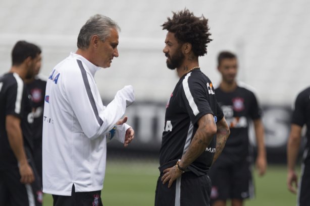 Durante o treino desta tarde na Arena Corinthians, zona leste da cidade. O próximo jogo da equipe será contra o Corinthian Casuals, da Inglaterra, sábado, dia 24/01, na Arena Corinthians, em homenagem ao co-irmão