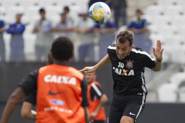 Durante o treino desta tarde na Arena Corinthians, zona leste da cidade. O próximo jogo da equipe será contra o Corinthian Casuals, da Inglaterra, sábado, dia 24/01, na Arena Corinthians, em homenagem ao co-irmão