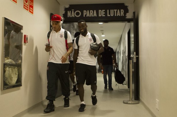 Nos vestiários antes do jogo realizado esta noite na Arena Corinthians entre Corinthians/Brasil x Once Caldas/Colômbia, jogo de ida válido pela Pré Libertadores 2015