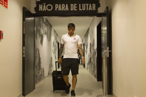 Nos vestiários antes do jogo realizado esta noite na Arena Corinthians entre Corinthians/Brasil x Once Caldas/Colômbia, jogo de ida válido pela Pré Libertadores 2015