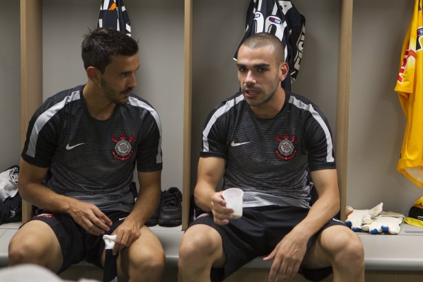 Nos vestiários antes do jogo realizado esta tarde na Allianz Arena entre Palmeiras x Corinthians, jogo válido pela 3ª rodada do Campeonato Paulista de 2015