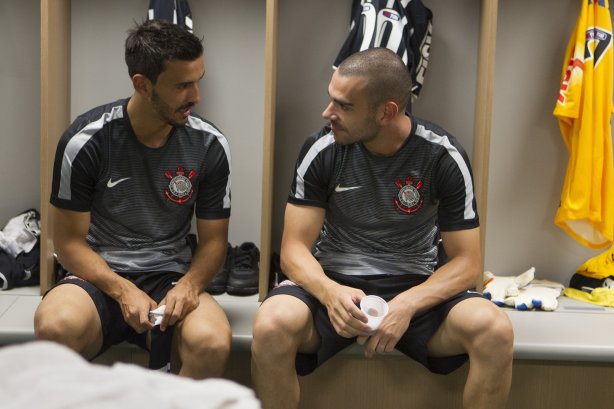 Nos vestiários antes do jogo realizado esta tarde na Allianz Arena entre Palmeiras x Corinthians, jogo válido pela 3ª rodada do Campeonato Paulista de 2015