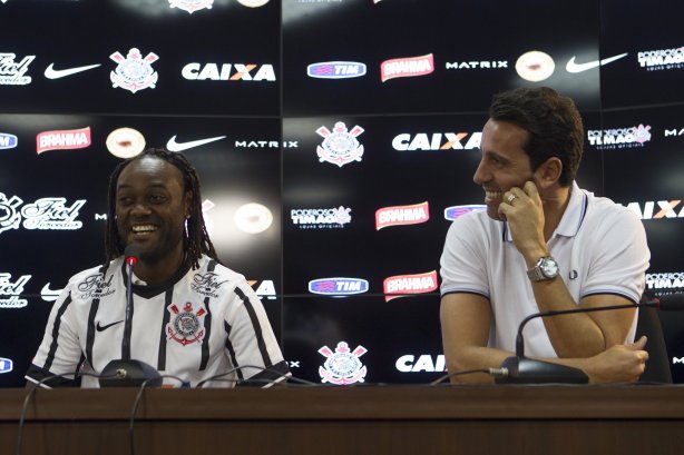Durante o treino desta tarde no CT Joaquim Grava, localizado no Parque Ecológico do Tiete, zona leste da cidade. O próximo jogo será amanhã, sábado dia 14/02 contra o Botafogo/RP, na Arena Corinthians, válido pela 5ª rodada do Campeonato Paulista de 2015