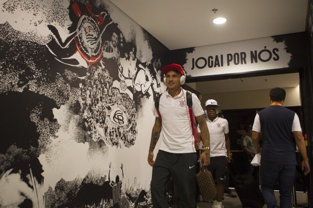 Nos vestiários antes do jogo realizado esta tarde na Arena Corinthians entre Corinthians x Botafogo/RP, jogo válido pela 5ª rodada do Campeonato Paulista de 2015