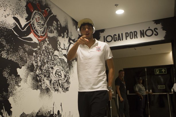 Nos vestiários antes do jogo realizado esta tarde na Arena Corinthians entre Corinthians x Botafogo/RP, jogo válido pela 5ª rodada do Campeonato Paulista de 2015