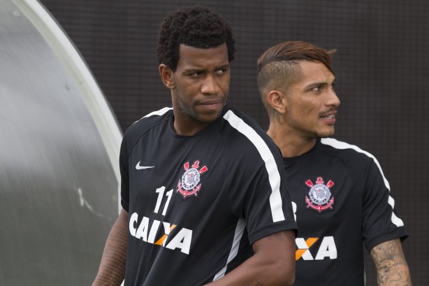 Durante o treino desta tarde na Arena Corinthians, zona leste da cidade. O próximo jogo será amanhã, quarta-feira, dia 18/02 contra o São Paulo, na Arena Corinthians, jogo de ida da fase classificatoria da Copa Libertadores da América 2015