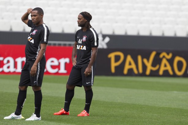 Durante o treino desta tarde na Arena Corinthians, zona leste da cidade. O próximo jogo será amanhã, quarta-feira, dia 18/02 contra o São Paulo, na Arena Corinthians, jogo de ida da fase classificatoria da Copa Libertadores da América 2015
