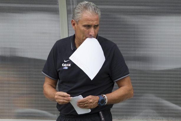 Durante o treino desta tarde na Arena Corinthians, zona leste da cidade. O próximo jogo será amanhã, quarta-feira, dia 18/02 contra o São Paulo, na Arena Corinthians, jogo de ida da fase classificatoria da Copa Libertadores da América 2015