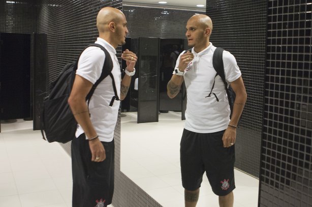 Nos vestiários antes do jogo realizado esta noite na Arena Corinthians entre Corinthians x São Paulo, jogo válido pelo primeiro turno da fase classificatoria da Copa Libertadores da América 2015