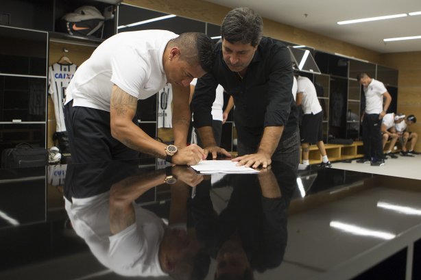 Nos vestiários antes do jogo realizado esta noite na Arena Corinthians entre Corinthians x São Paulo, jogo válido pelo primeiro turno da fase classificatoria da Copa Libertadores da América 2015