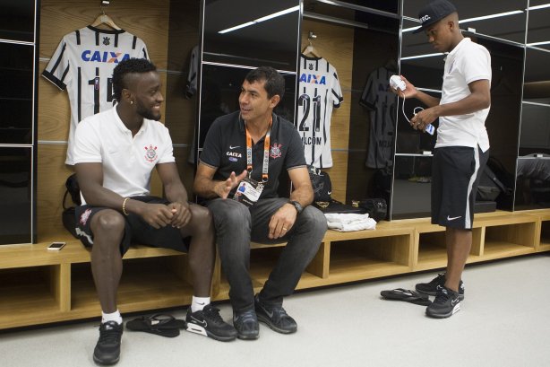 Nos vestiários antes do jogo realizado esta noite na Arena Corinthians entre Corinthians x São Paulo, jogo válido pelo primeiro turno da fase classificatoria da Copa Libertadores da América 2015