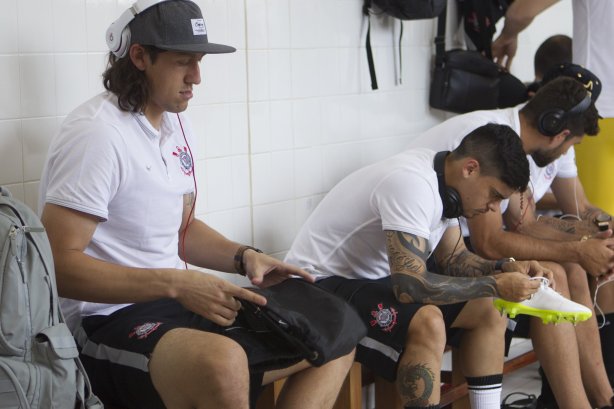 Nos vestiários antes do jogo realizado esta tarde no estádio Novelli Jr. entre Ituano x Corinthians, válido pela 6ª rodada do Campeonato Paulista de 2015