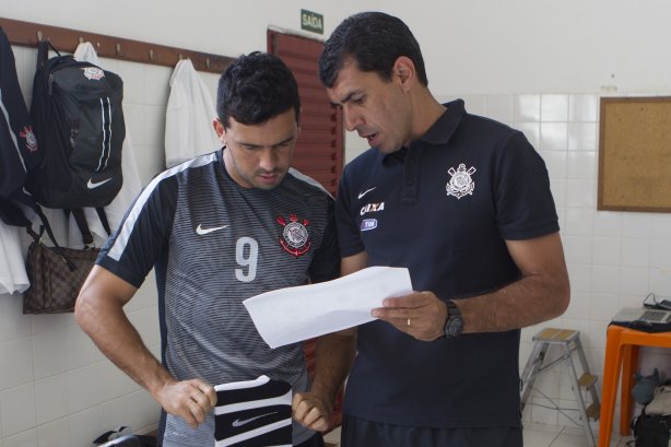 Nos vestiários antes do jogo realizado esta tarde no estádio Novelli Jr. entre Ituano x Corinthians, válido pela 6ª rodada do Campeonato Paulista de 2015
