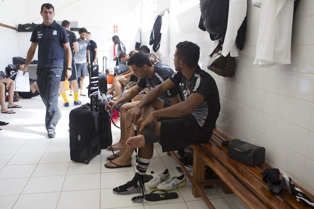 Nos vestiários antes do jogo realizado esta tarde no estádio Novelli Jr. entre Ituano x Corinthians, válido pela 6ª rodada do Campeonato Paulista de 2015