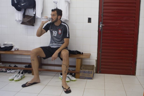 Nos vestiários antes do jogo realizado esta tarde no estádio Novelli Jr. entre Ituano x Corinthians, válido pela 6ª rodada do Campeonato Paulista de 2015