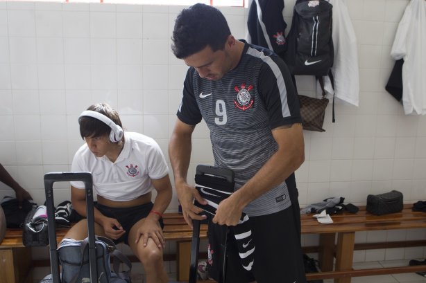 Nos vestiários antes do jogo realizado esta tarde no estádio Novelli Jr. entre Ituano x Corinthians, válido pela 6ª rodada do Campeonato Paulista de 2015