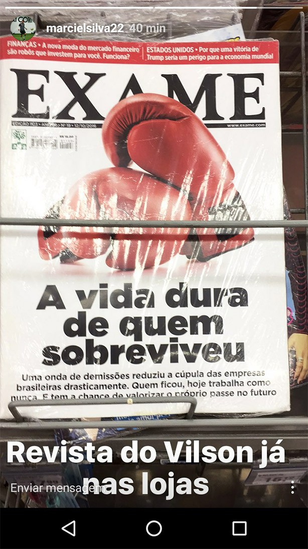 Marciel tirando sarro de Vílson no Instagram
