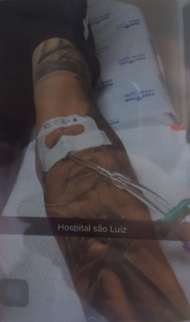 Rildo foi parar no hospital neste domingo