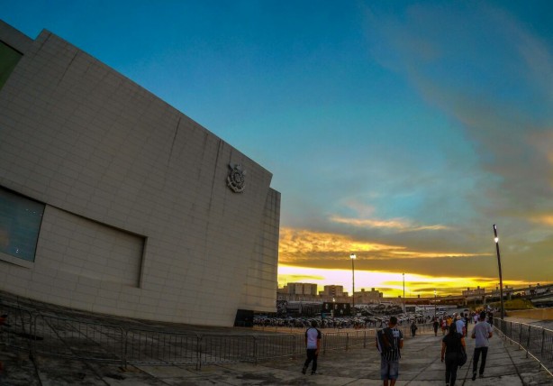 Final de tarde na Arena Corinthians