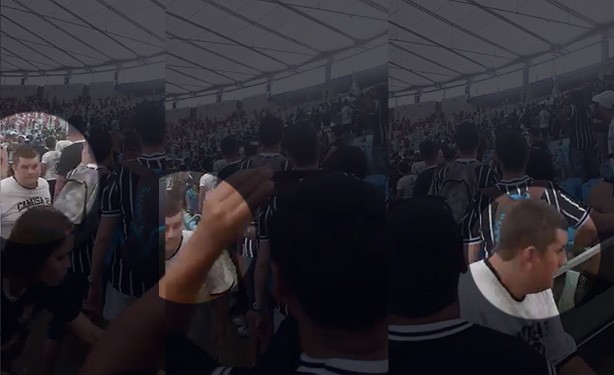 Vídeo mostra torcedor deixando o local da confusão no Maracanã
