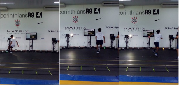 Testes de reflexo: arrancada e chutes com pés direito e esquerdo