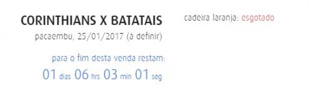 Ingressos de Cadeira Laranja para final da Copinha estão esgotados