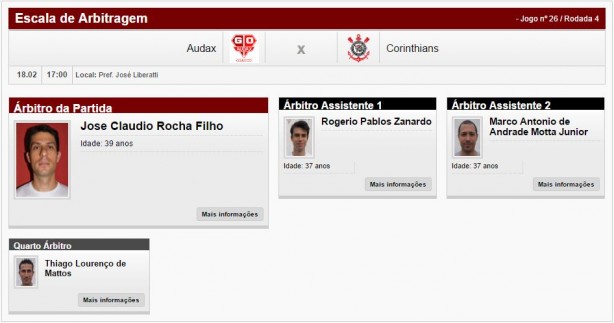 José Cláudio Rocha Filho apita a partida