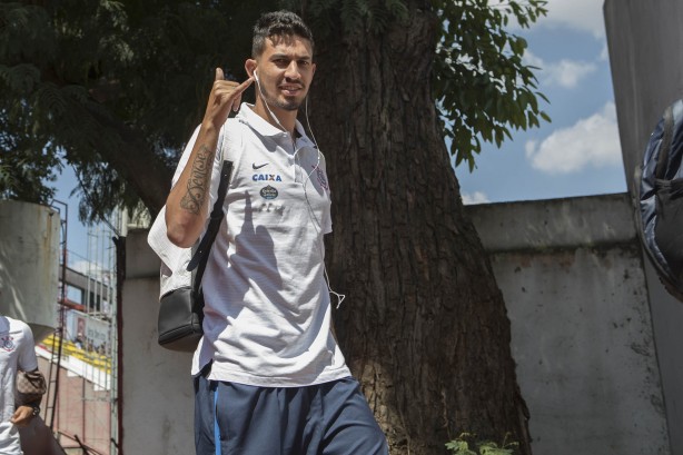 Pedro Henrique chegando ao estádio José Liberatti para partida contra o Audax