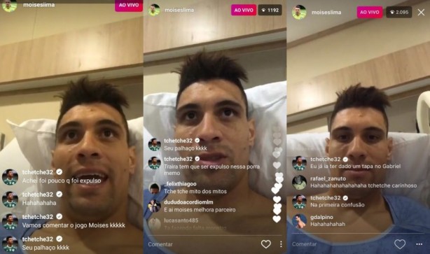 Montagem com as declarações de Tchê Tchê sobre Gabriel