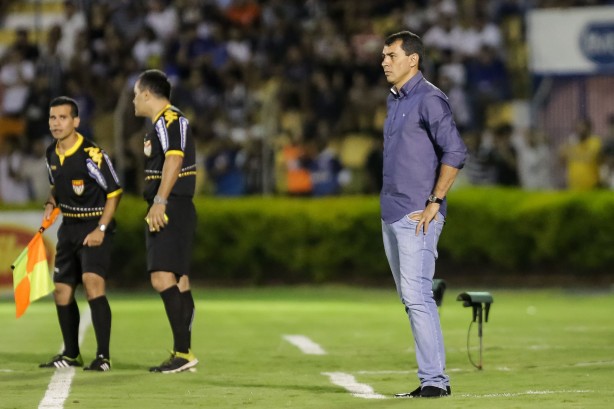 Fábio Carille durante partida que garantiu ao Corinthians melhor campanha no Paulistão