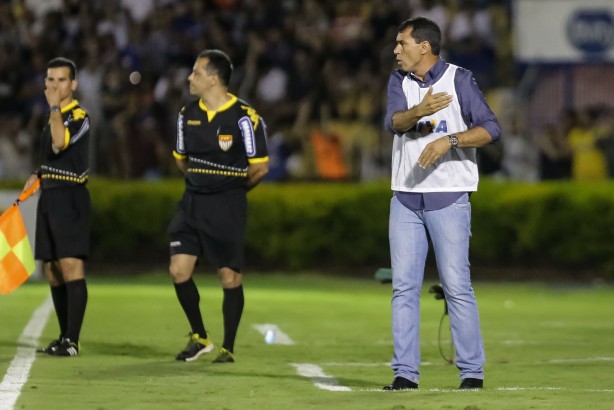 Técnico Fábio Carille durante o jogo contra o Mirassol, pelo Campeonato Paulista