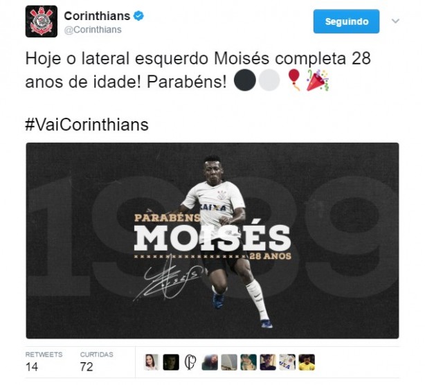 Timo envelheceu Moiss em seis anos em publicao no Twitter