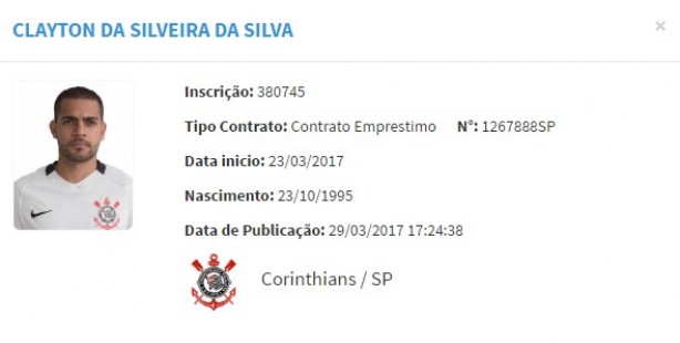Jogador chega por empréstimo até o fim da temporada
