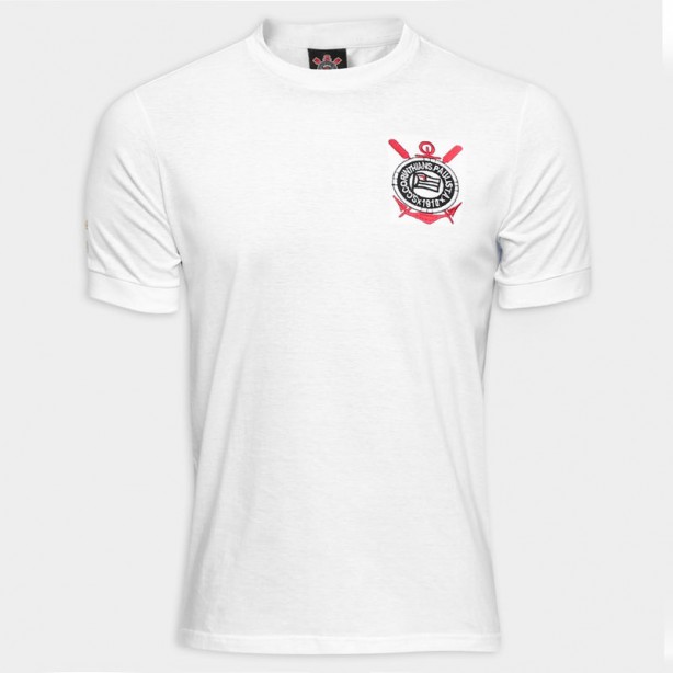 Camisa retrô do Corinthians preta e branca