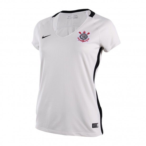 Camisa branca feminina do Corinthians 2016/2017