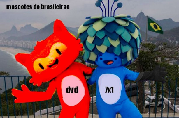 Corinthians brincou com os mascotes da Olimpíada do RJ